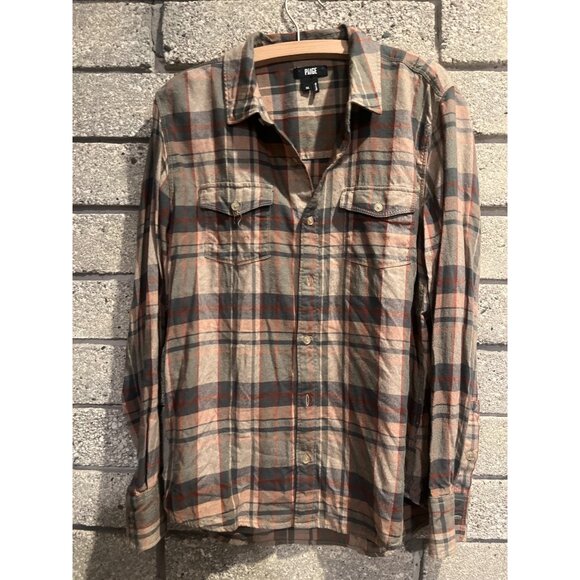 PAIGE Tops - Paige Plaid Button-Down Shirt - Multicolor - Size M - Cotton/Viscose Blend - Mad